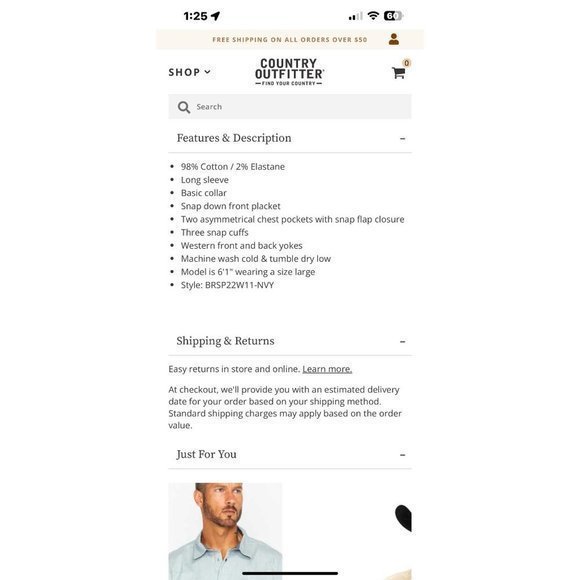 BLUE Ranchwear Men's Heavy Twill Long Sleeve‎ Snap Western Rodeo Shirt M - Picture 12 of 12